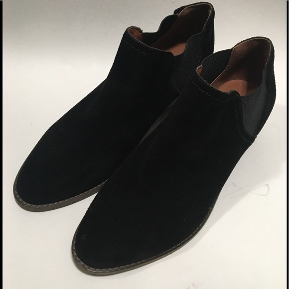 Lucky Brand FRONA CHELSEA Suede Black Ankle Boot - Picture 2 of 13